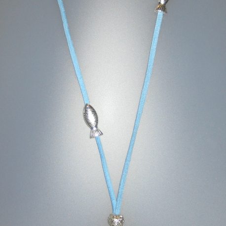 108-314 Penjoll de lapislàtzuli, 45 mm diàmetre, antelina blava, fornitures ajustables de metall platejades