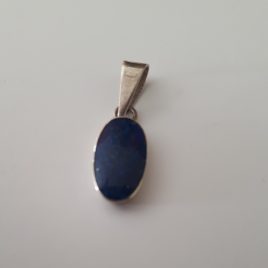 429-1218 Silver and lapis lazuli pendant