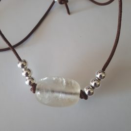 Necklace pendant silver and honey calcite Angels Canute Barcelona
