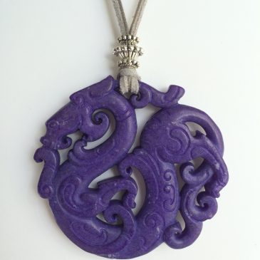 Purple jade pendant