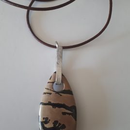Colgante – collar de jaspe Picasso y plata