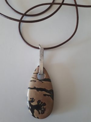 Penjoll - collar de jaspi Picasso i argent